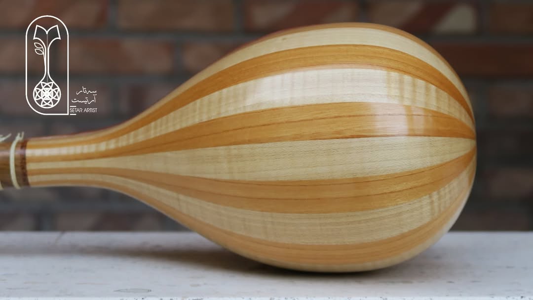 سه تار کاسه کوچک افرا و آزاد  ساخت فرهاد لطف الهی